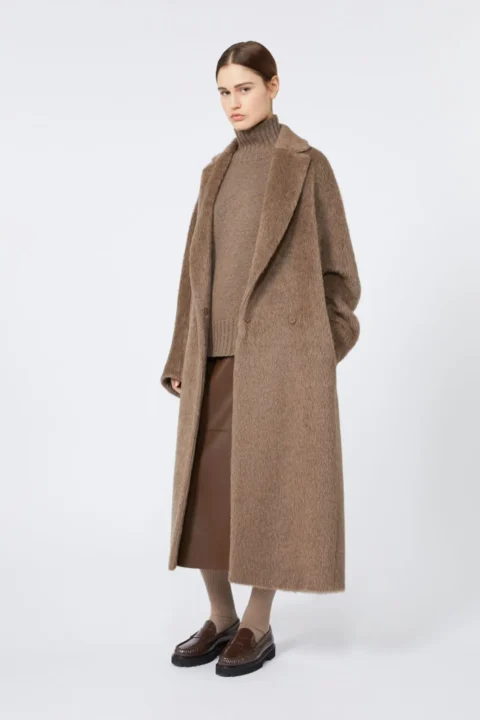 MaxMara | Manteau oversize en alpaga, laine et cachemire