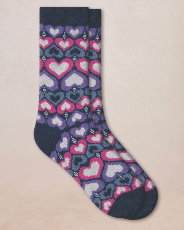 Bleuforêt | Cashmere Heart Sock Set Blue