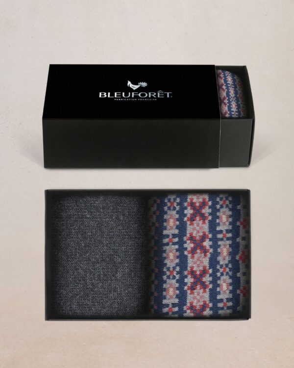 Bleuforêt | Ensemble de chaussettes en cachemire – Gris - Image 2