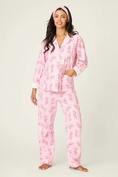 P.J. Salvage | Ensemble de pyjama classique en flanelle Tini Time – Rose ballet