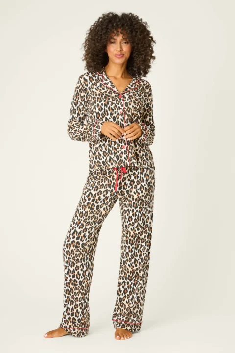 P.J. Salvage | Holiday Dreams Leopard Print Pants Set