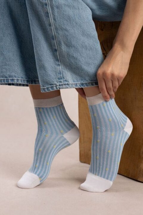 Bleuforêt  | Plumetis lisle socks Cream