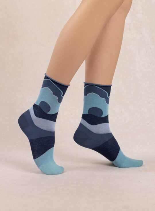 Bleuforêt | Velvety dune socks Ink