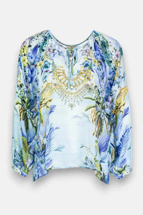 Princess Goes Hollywood | Tunique en soie – Hawaii Blue