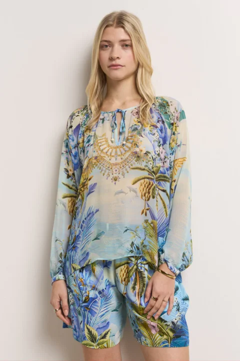 Princess Goes Hollywood | Tunique en soie – Hawaii Blue