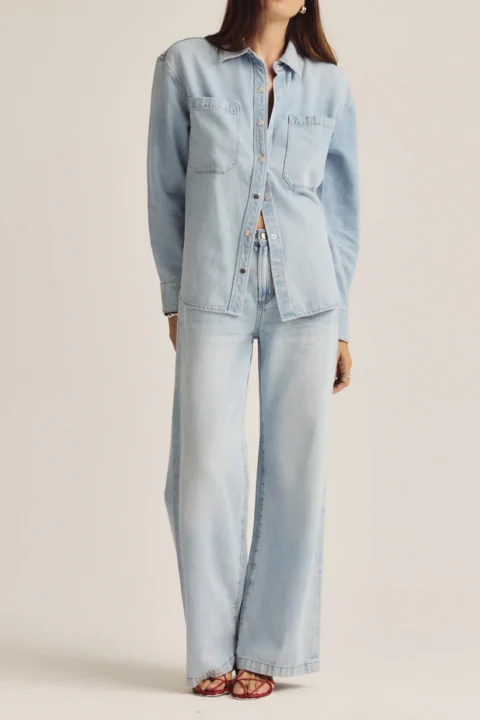 Pistola Denim | Jean palazzo Jadyn taille basse décontractée – Château