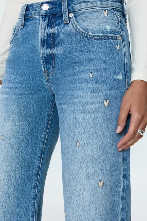 Pistola Denim | Jean droit arqué Lexi à taille mi-haute – Confetti Vintage