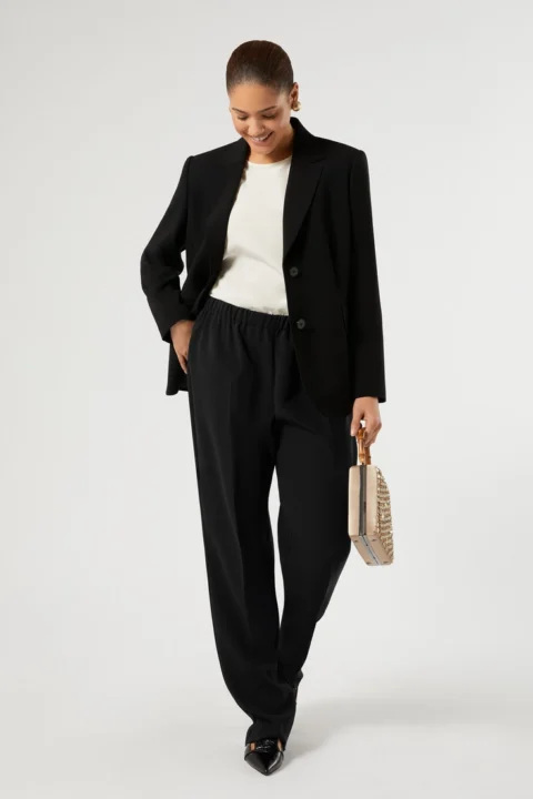 Marina Rinaldi | Pantalon en cady – Noir