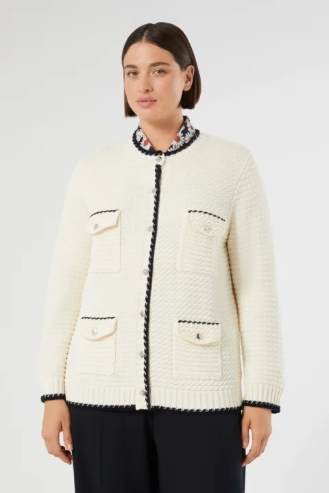 Marina Rinaldi | Cardigan en coton – Ivoire
