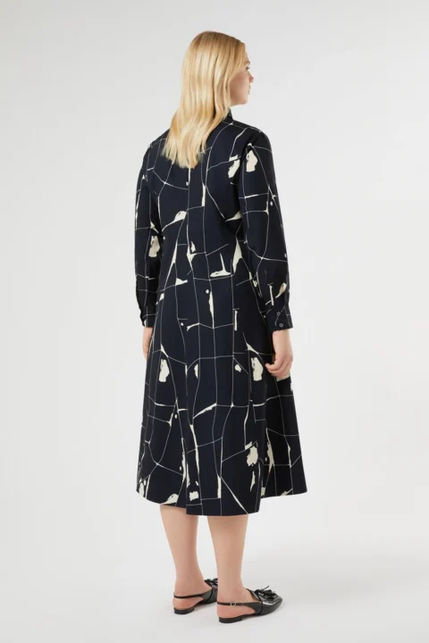 Marina Rinaldi | Robe en popeline de coton – Bleu nuit