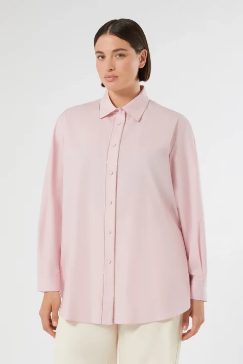 Marina Rinaldi | Chemise en popeline de coton – Rose