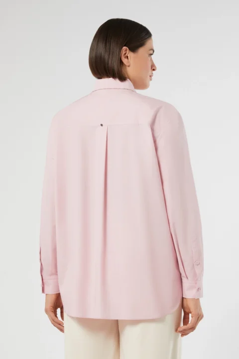Marina Rinaldi | Chemise en popeline de coton – Rose