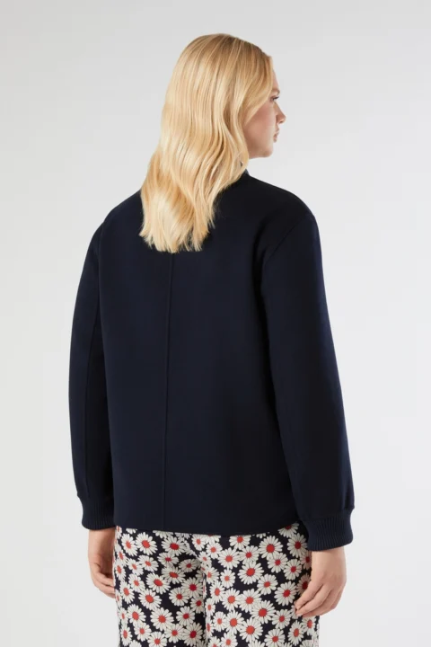 Marina Rinaldi | Veste double face en laine mélangée – Bleu nuit
