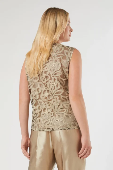 Marina Rinaldi | Haut en tulle brodé