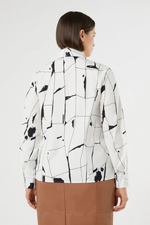 Marina Rinaldi | Chemise en popeline de coton pur – Blanc