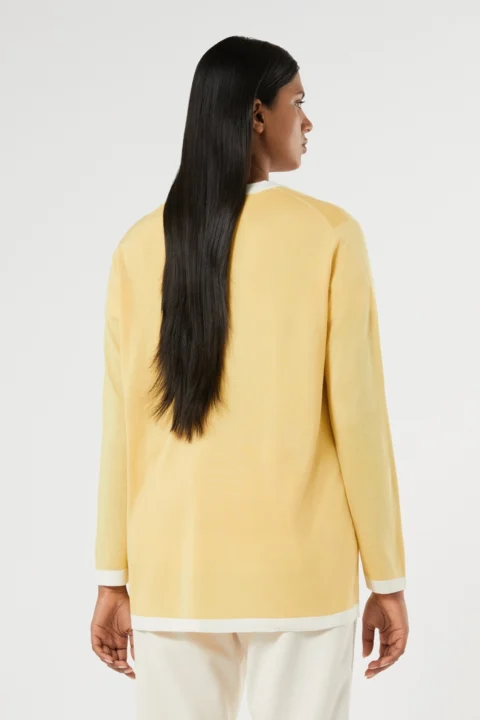 Marina Rinaldi | Cardigan en soie et cachemire – Jaune