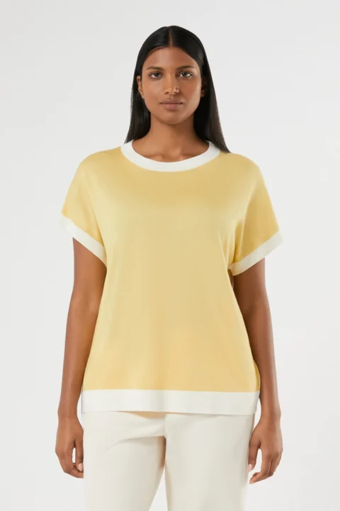 Marina Rinaldi | Pull en soie et cachemire - Jaune