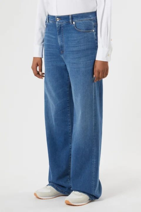 Marina Rinaldi | Jean en coton stretch – Bleu marine