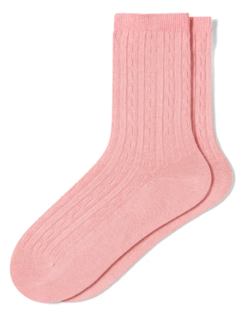 Hue | Chaussettes à torsades en mélange de soie
