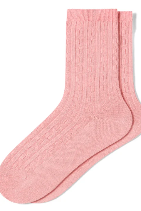 Hue | Chaussettes à torsades en mélange de soie