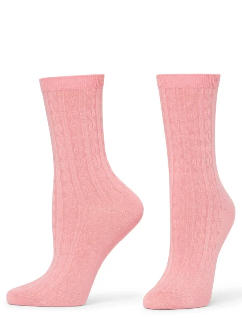Hue | Chaussettes à torsades en mélange de soie