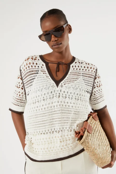 Marina Rinaldi | Cotton Sweater - Ivory