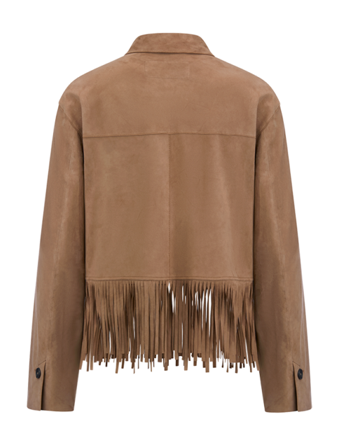 Riani | Veste en cuir à franges