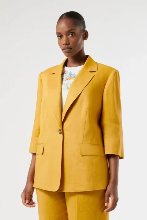 Marina Rinaldi | Blazer en toile de lin - Miel