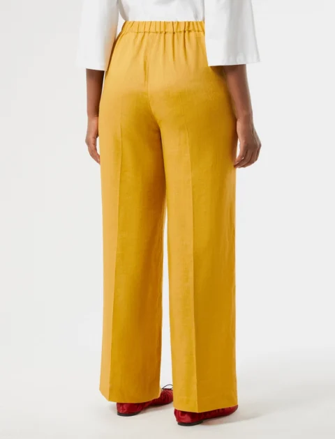 Marina Rinaldi | Pantalon en toile de lin – Miel