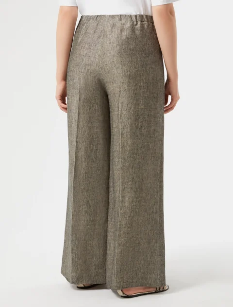 Marina Rinaldi | Pantalon en drill de lin teint en fil
