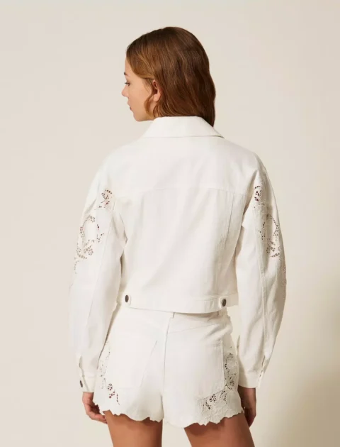 Twinset | Veste en denim bull avec broderie