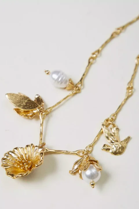 Twinset | Collier chaîne avec perles et pendentifs