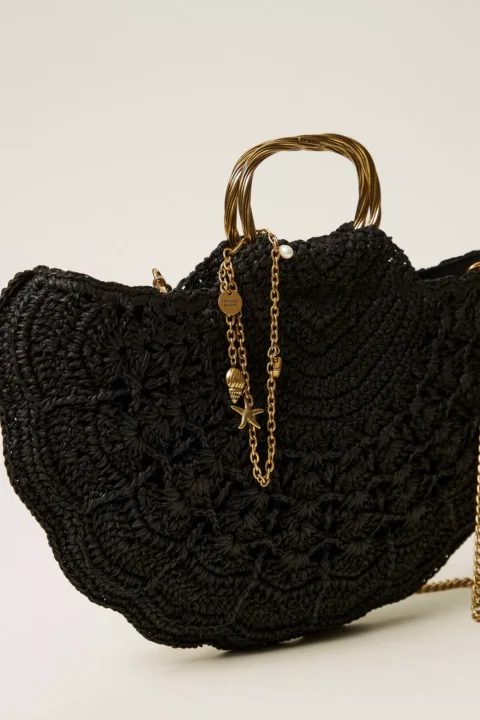 Twinset | Sac porté épaule en raphia crocheté