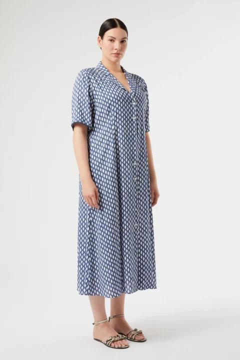 Marina Rinaldi | Viscose Shirt Dress - White