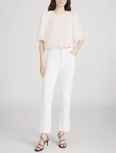 FRAME | Jean Le Sleek Straight – Blanc