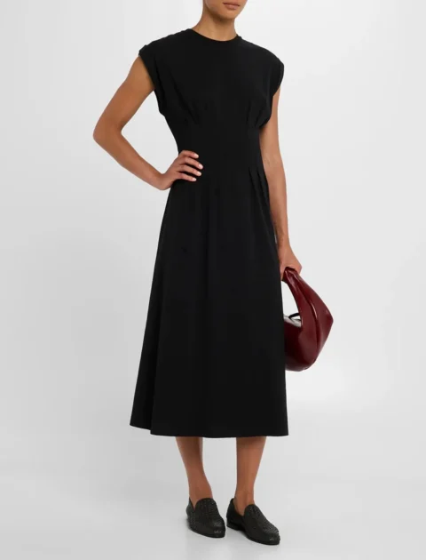 Frame | Robe ajustée en jersey – Noir