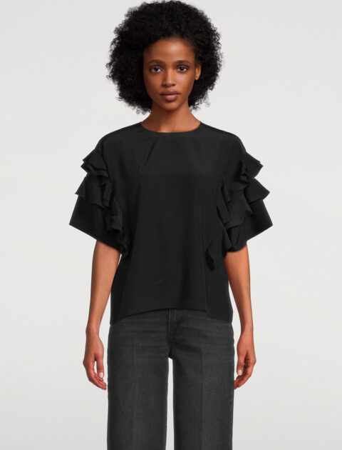 Frame | Blouse en soie à manches à volants