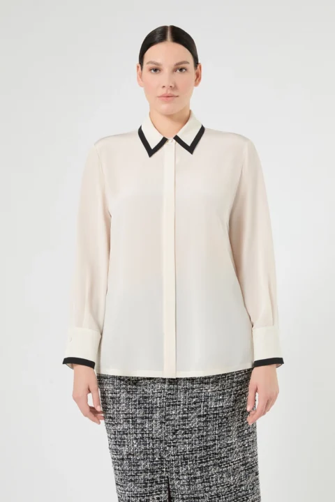 Marina Rinaldi | Silk Shirt - Ice