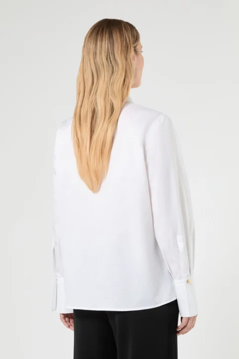 Marina Rinaldi | Chemise en popeline jacquard – Blanc optique