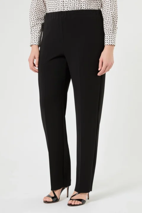 Marina Rinaldi | Pantalon en cady à coupe droite – Noir