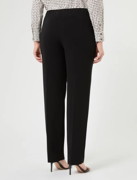 Marina Rinaldi | Pantalon en cady à coupe droite – Noir