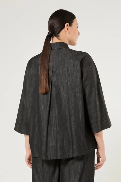 Marina Rinaldi | Chemise en denim – Bleu nuit