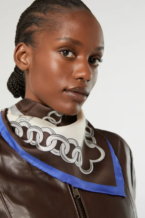 Marina Rinaldi | Foulard en twill de soie – Biscuit