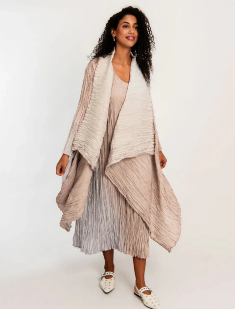 Alquema | Manteau Havana, couleur sable argenté