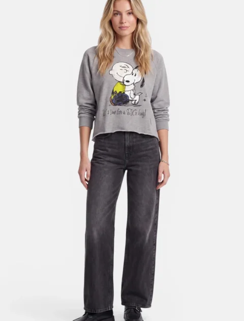 Princess Goes Hollywood | Sweat-shirt gris Peanuts à motif câlin
