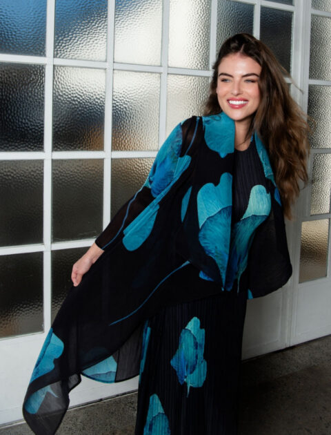 Alquema | Robe Estrella avec manteau Collare, couleur Aqua Pea