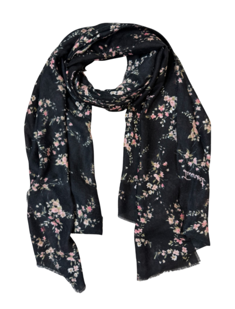 Twinset | Foulard noir à imprimé floral