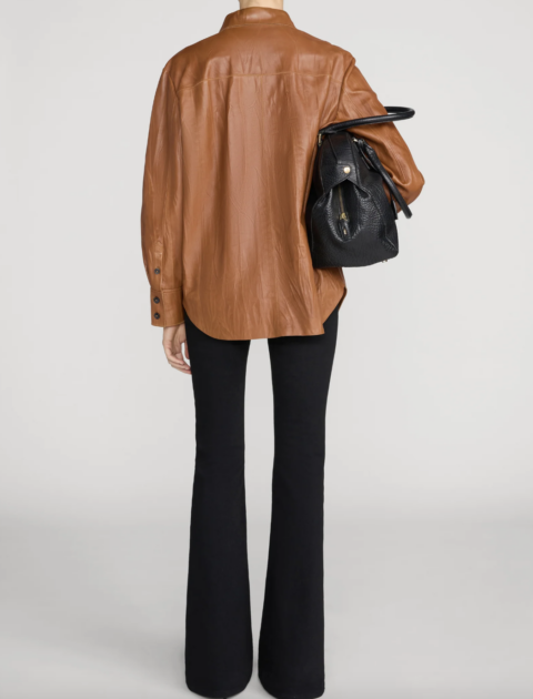 Frame | Chemise en cuir froissé