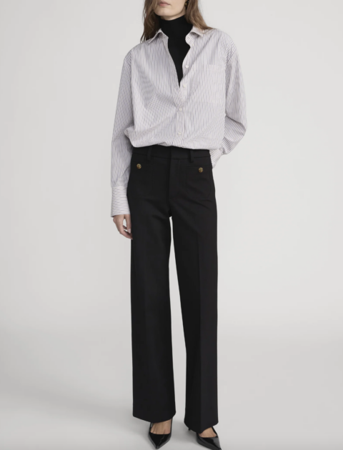 Frame | Pantalon palazzo ajusté « Modernist Pocket »