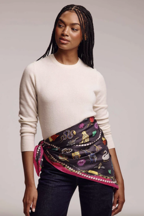 Echo | Foulard en soie de 35 po – Collection Bejeweled